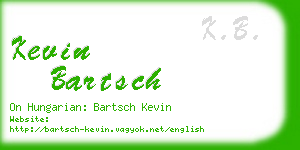 kevin bartsch business card
